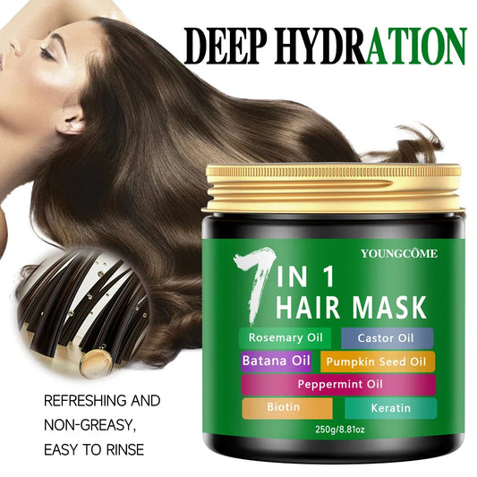 YOUNGCOME Keratin Hair Mask 250g | Smooth, Frizz Control & Shine Keratin Hair Mask Oasis Select 7 IN 1 HAIR MASK