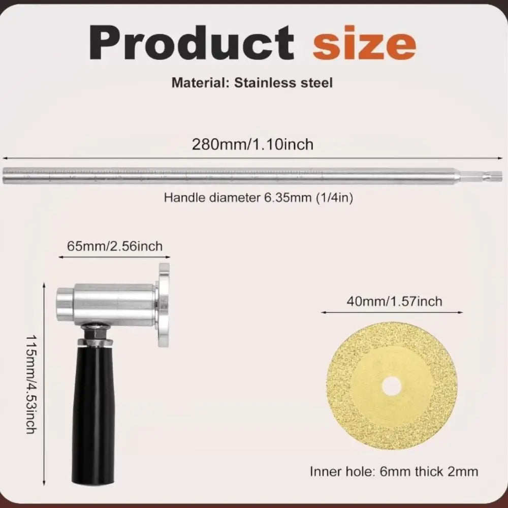 Diamond Grit PVC Internal Pipe Cutter | 5 Blades, Adjustable Depth