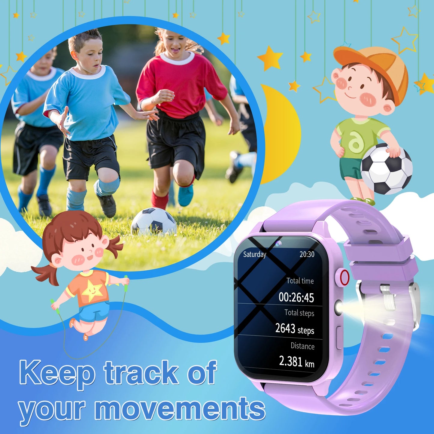 Kids Smart Watch 1.83" | Camera, 18 Games, Photo Album