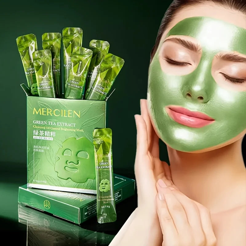 Green Tea Peel-Off Face Mask – Hydrating & Anti-Aging (10pc)