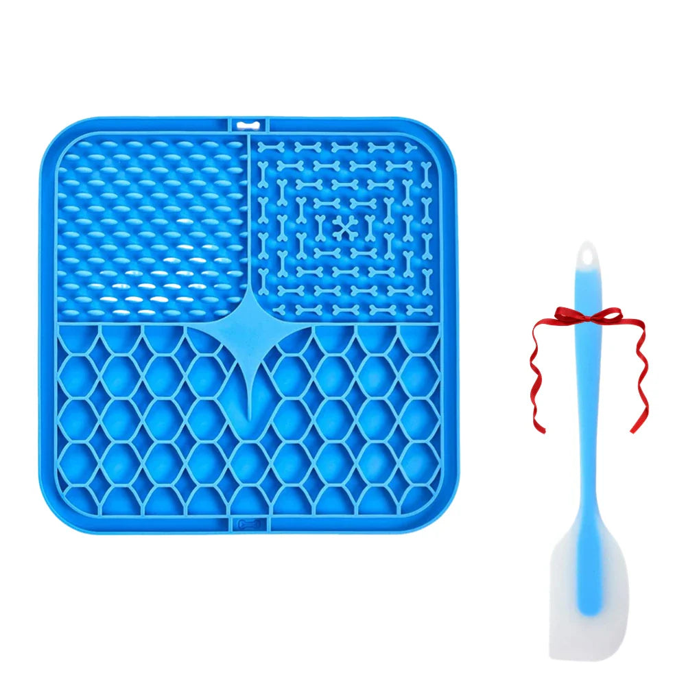 Silicone Pet Slow Feeder Lick Mat with Suction Cups – Dogs & Cats