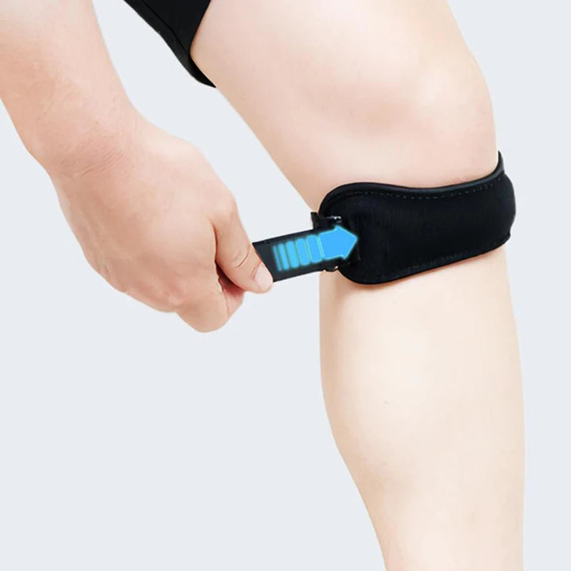 Adjustable Eva Soft Pad Knee Strap Patella Tendon Protector Running Cycling Gym Sports Knee Support Compression Wrap Unisex Pain Peaceful Pleasures Health and Wellness