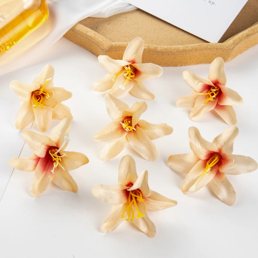 Artificial Silk Lily Flower Heads 50–100pcs | Wedding DIY Decor
