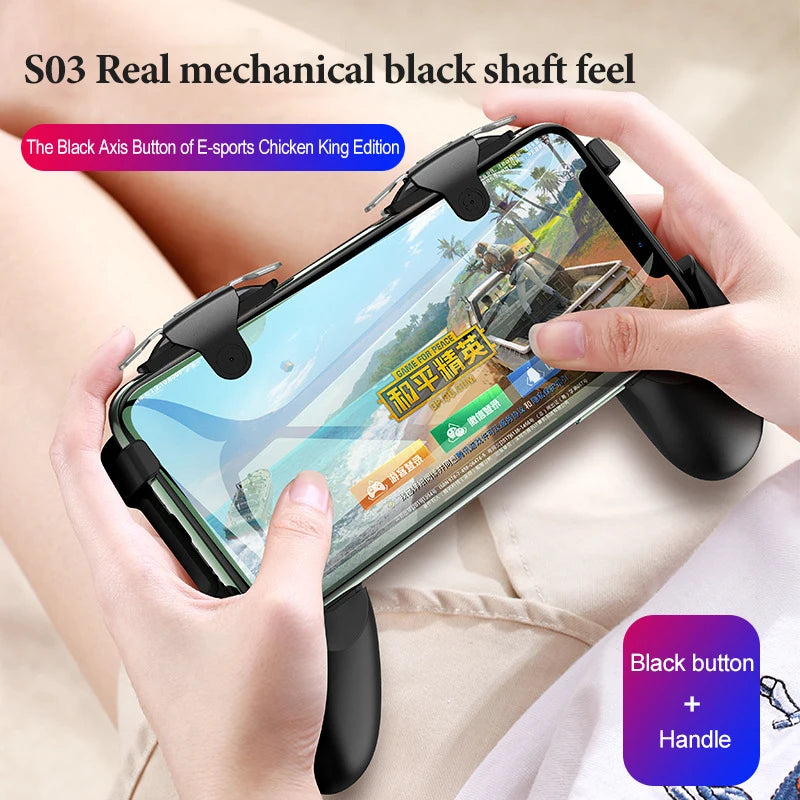 S03 mobile phone eating chicken artifact auxiliary shooting metal key game handle joystick for cell phone Peaceful Pleasures Health and Wellness