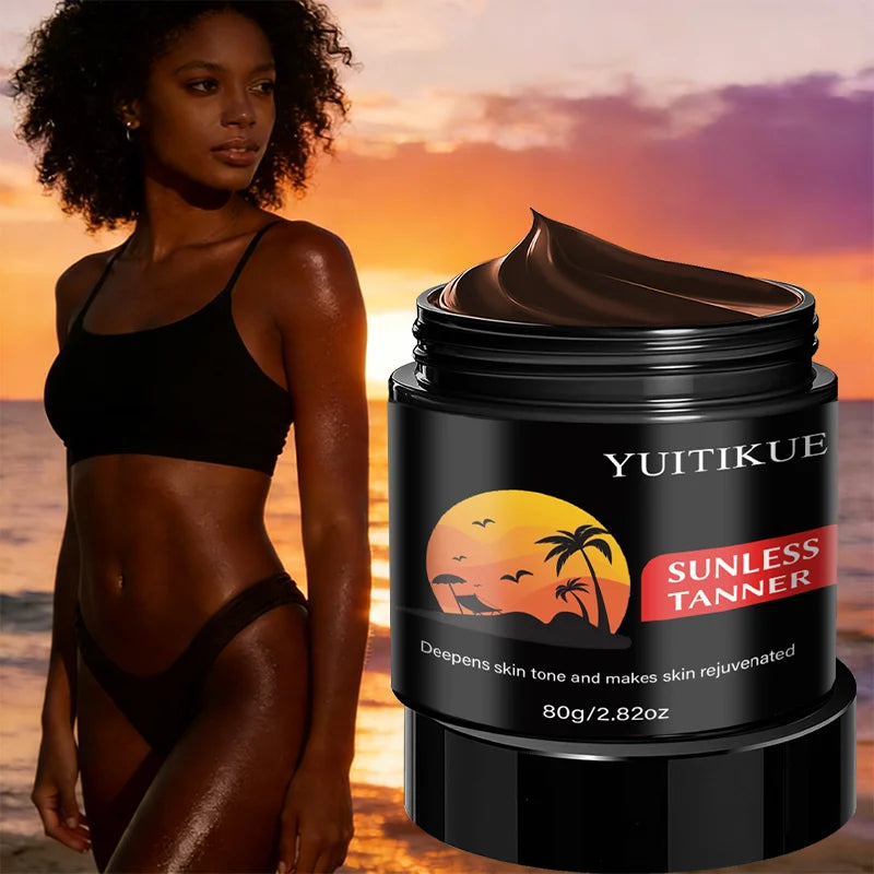 Yuitikue Sunless Tanner Cream, 80g Self Tanning Cream for Deepening Skin Tone & Rejuvenating, Face & Body Peaceful Pleasures Health and Wellness