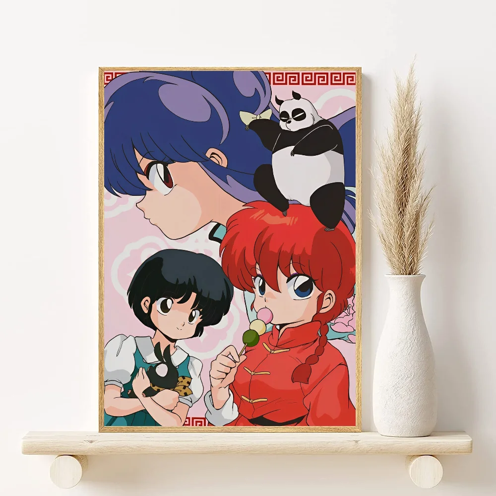 Ranma ½ Anime Poster HD Waterproof PVC Wall Art Decor Anime Wall Poster Peaceful Pleasures Health and Wellness z10 15X20cmNoframe