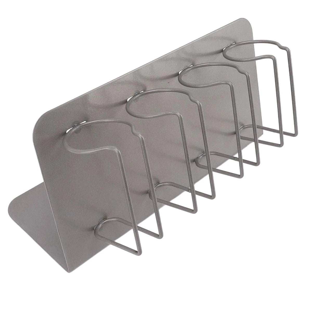 Electric Clipper Storage Rack 4 Card Slots Durable Stand Stainless Steel Holder beauty Salon Home Use Hairdressing Stylist Tools Peaceful Pleasures Health and Wellness sliver