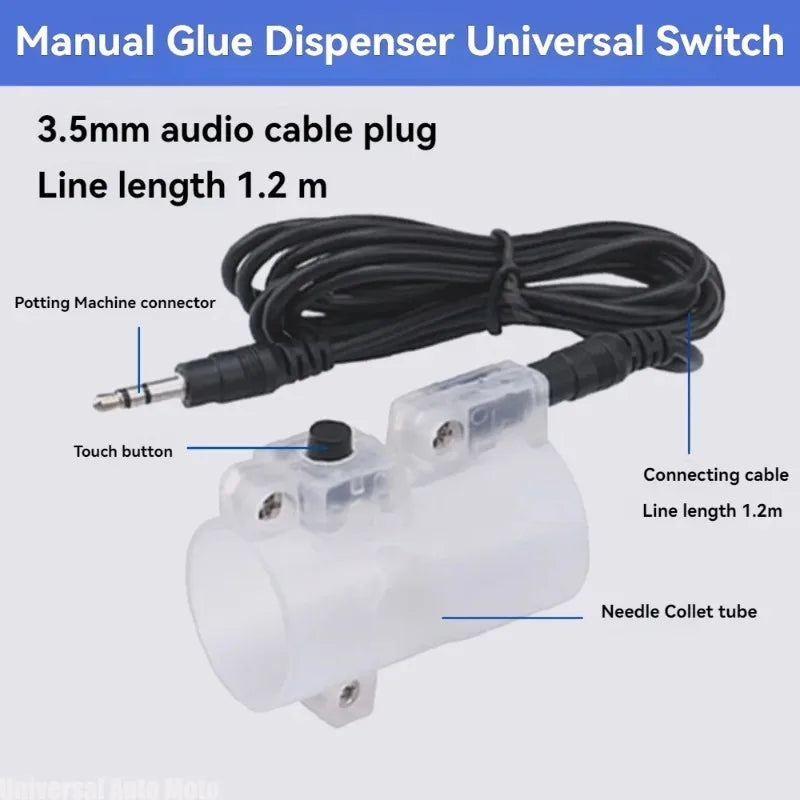 Pneumatic Glue Dispenser Manual Control Switch & Syringe Tool