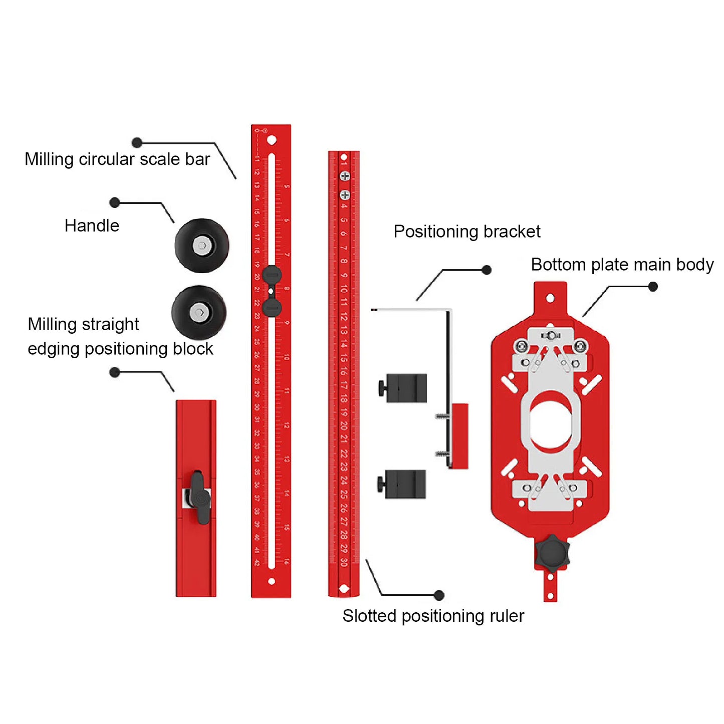 Router Milling Groove Bracket 1 Adjustable Circle Cutting Guides