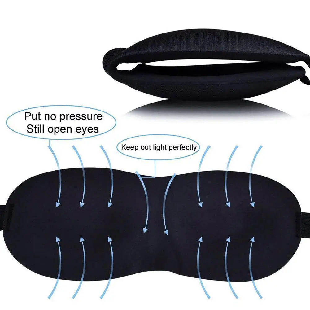 3D Sleep Mask – Soft Memory Foam Travel Eye Mask & Blindfold