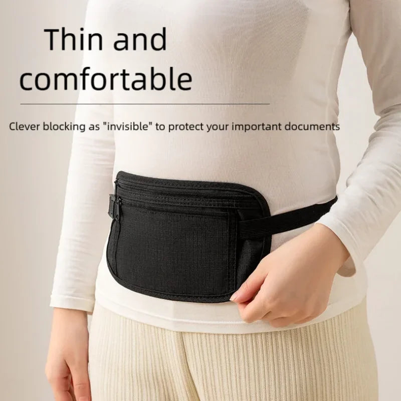 Travel Anti-Theft Waist Bag, Ultra-Thin Invisible Fitness Belt Bag, Running Phone Case, Sporty Hidden Pouch for Security Peaceful Pleasures Health and Wellness