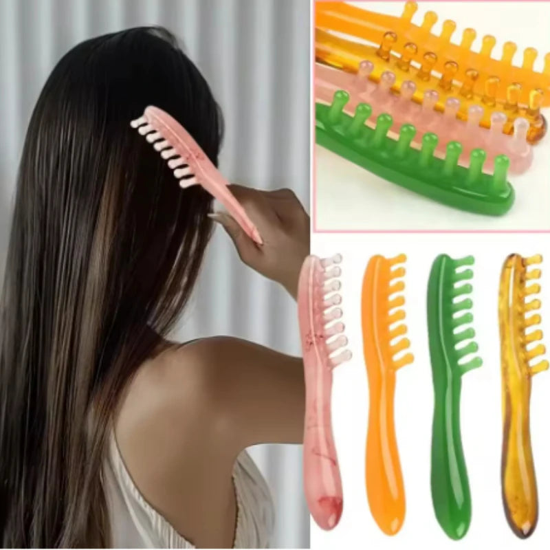 1PC Anti static resin massage scalp scraping body neck leg convenient hairdressing comb men's and women's hair therapy comb Peaceful Pleasures Health and Wellness