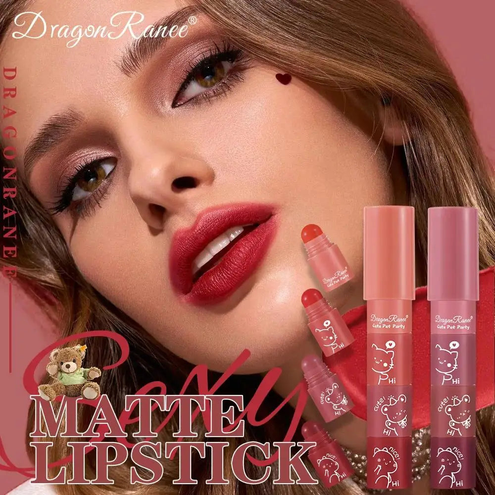 Dragon Ranee 4-in-1 Velvet Matte Lipstick Set – Waterproof Lip Kit