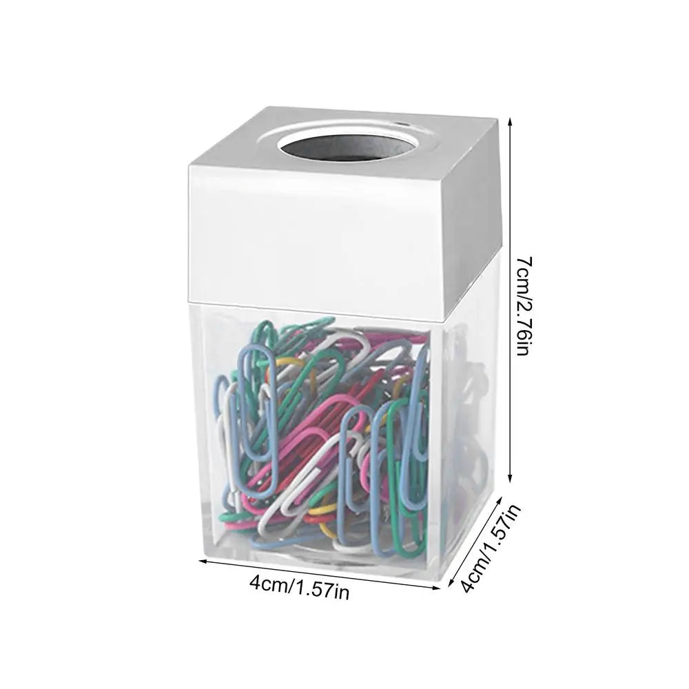 Magnetic Paper Clip Dispenser | High Capacity Desk Organizer