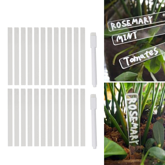 Acrylic Plant Label Tag Pen Clear Blanks Markers Potted Flowers Pot Peaceful Pleasures Health and Wellness Default Title