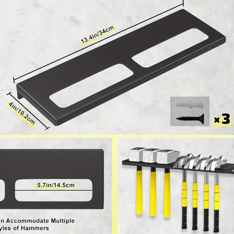 Metal Wall Mount Tool Organizer – Workshop Storage Rack