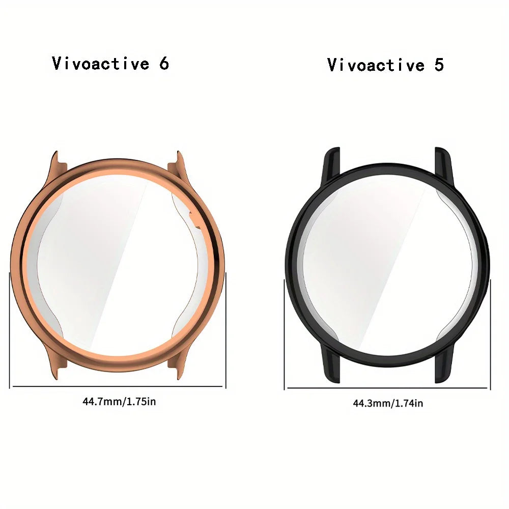 Protective Case for Garmin Vivoactive 5 6,electroplated TPU full-coverage screen protector,versatile color options available Peaceful Pleasures Health and Wellness