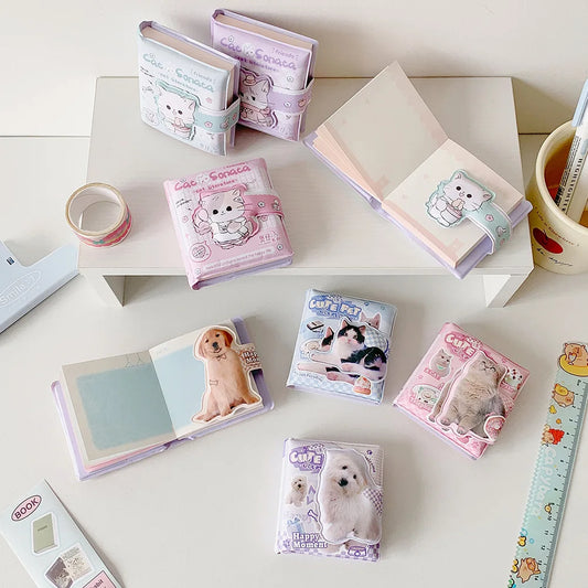 Cartoon Buckle Decompression Mini Notebook Colorful Pages Account Peaceful Pleasures Health and Wellness