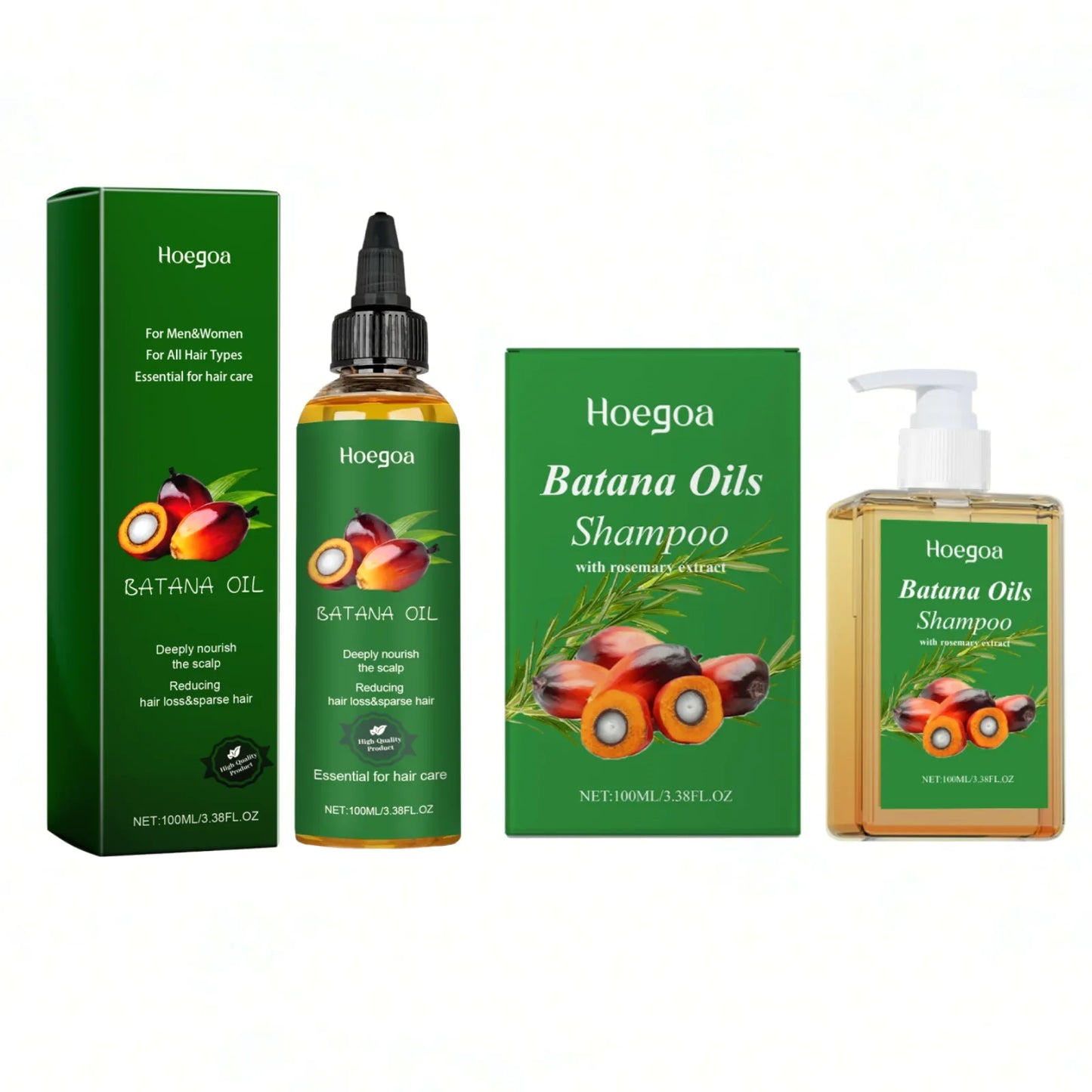 Hoegoa Batana Oil Rosemary Shampoo Set – Repair & Volumize