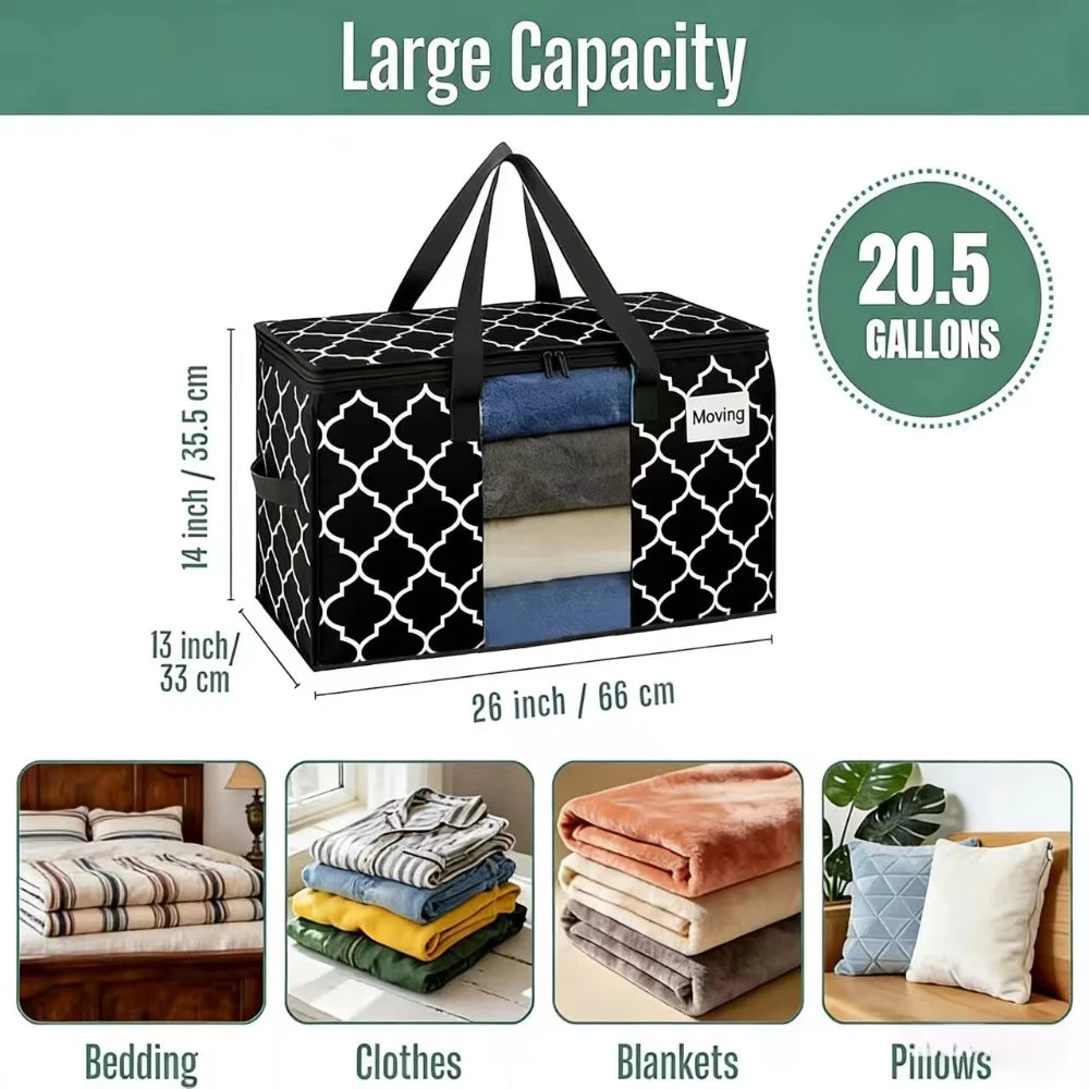 Visible Window Wardrobe Storage Bag, Moisture-proof Cotton Quilt Storage And Finishing Bag, Clothing Moving Bag Peaceful Pleasures Health and Wellness