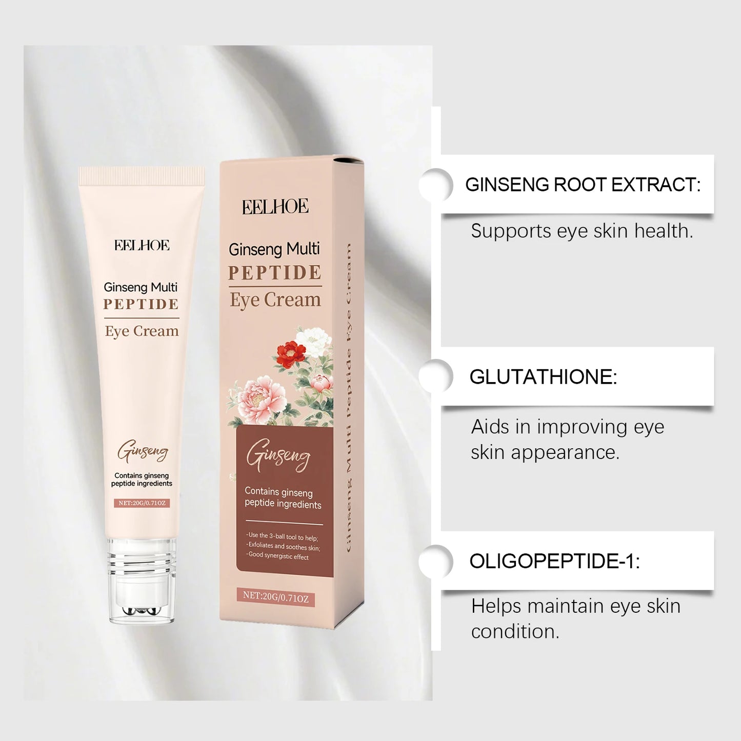 Ginseng Polypeptide Roller Eye Cream – Anti-Aging Dark Circles