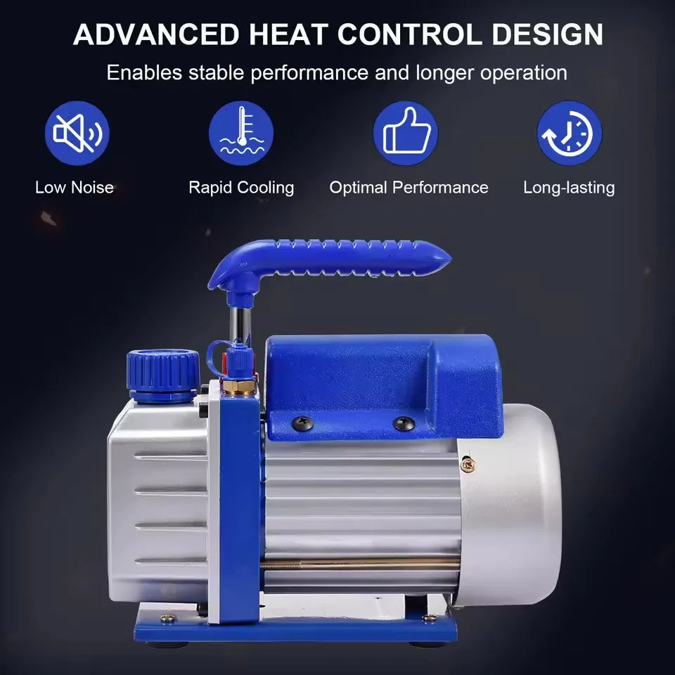 RS-1 Single-stage 1-liter 3CFM Vacuum Pump, Refrigeration Maintenance Pump VALUE Refrigerant 220V Universal AC Vacuum Pump Peaceful Pleasures Health and Wellness