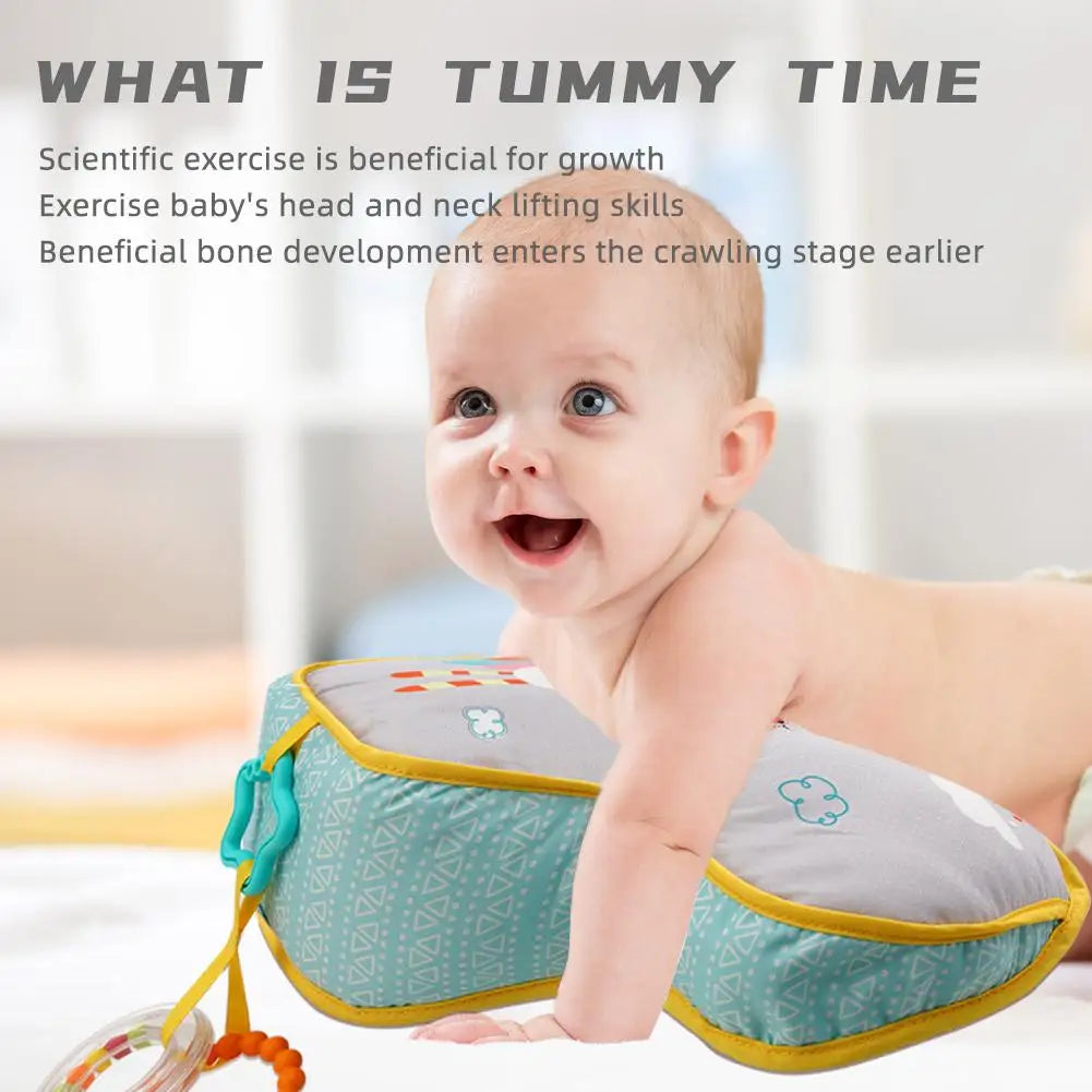 Baby Pillow Tummy Time Toy Lying Pillow High Contrast Baby Sensory Toy Double-Sided Pillows Training Gifts Birthday Head-up Peaceful Pleasures Health and Wellness