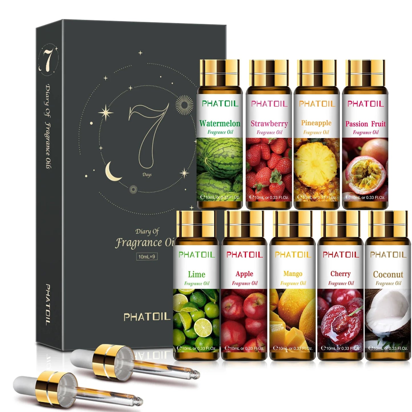 PHATOIL Fruit Fragrance Oils 10ml – Peach, Mango & More