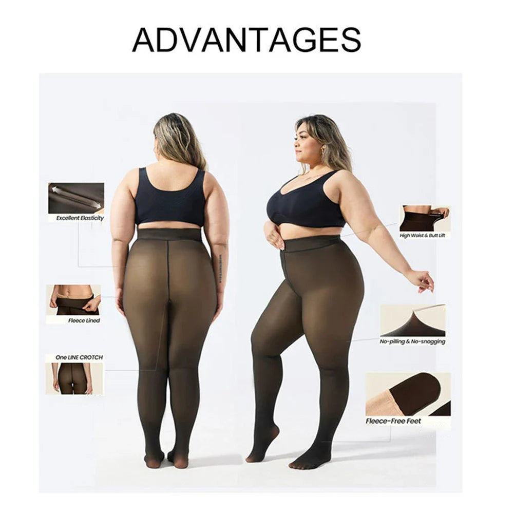 Women's Fleece Lined Thermal Leggings – Warm Winter Tights