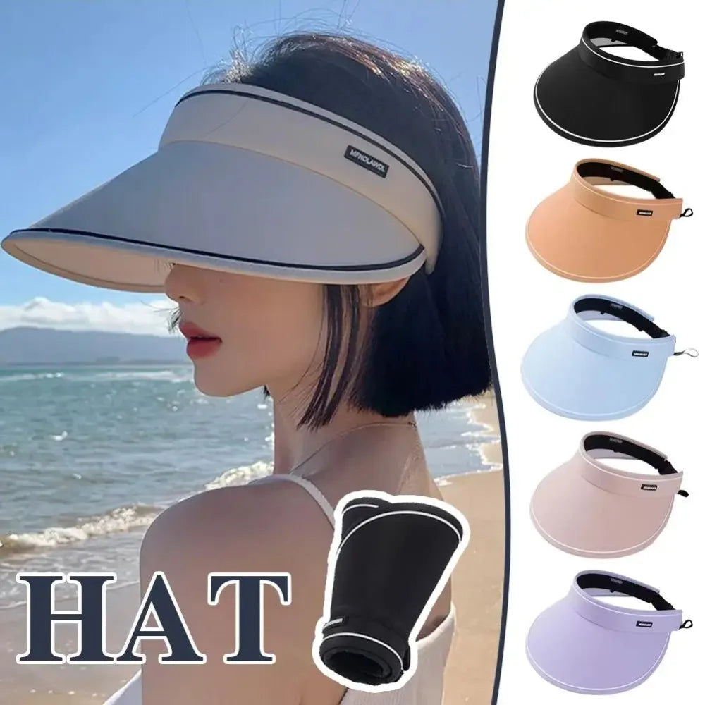 Sun Hat Wide Brim Empty Sun Hat Casual Fashion Summer UV Protection Sun Hat Adjustable Size Outdoor Play and Travel Essential Peaceful Pleasures Health and Wellness