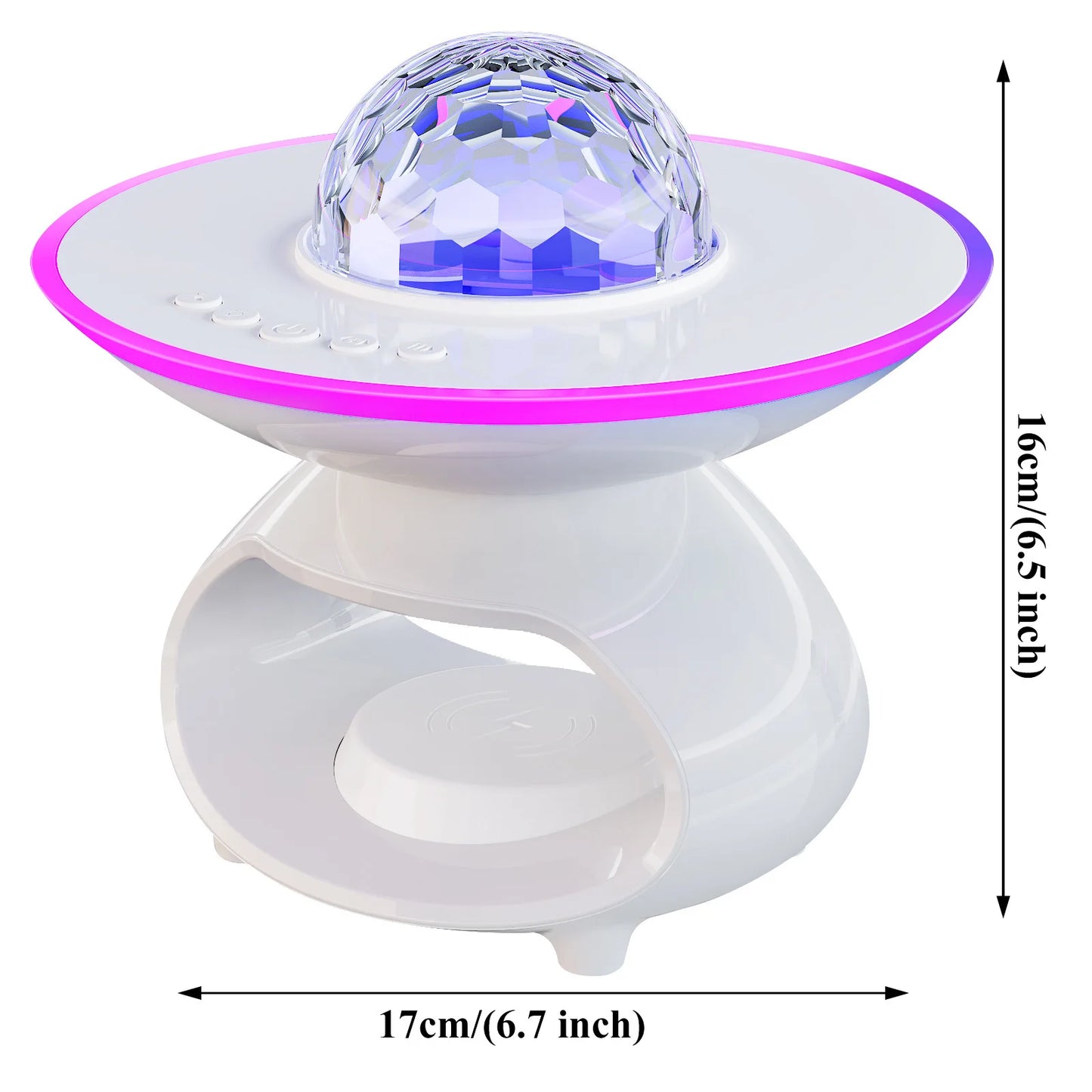 RTONTR Wireless Charging Night Light Desk Lamp with Projection