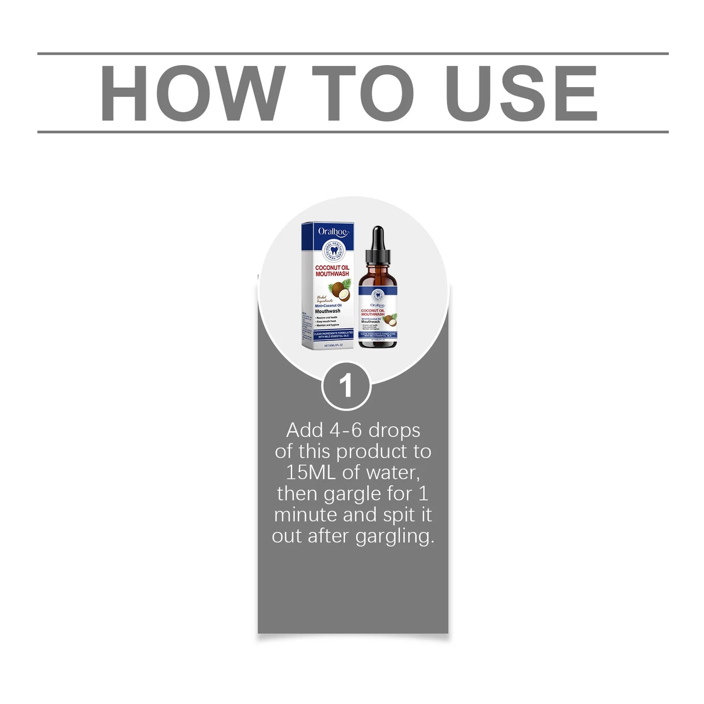 Oralhoe Coconut Oil Mouthwash – Whiten Teeth & Fresh Breath
