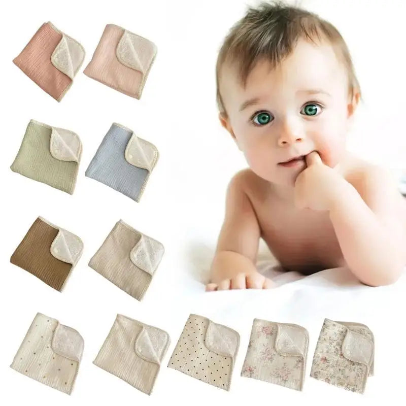Baby Washcloths Burp Cloths – Soft Square Nursing Towel