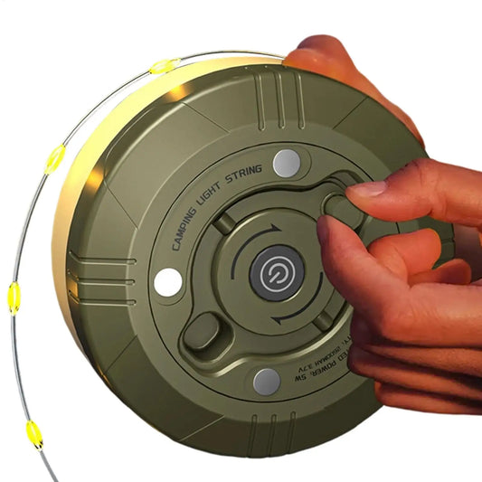 Retractable Camping String Lights 65.62 FT Rechargeable 2600mAh Outdoor String Lights Peaceful Pleasures Health and Wellness