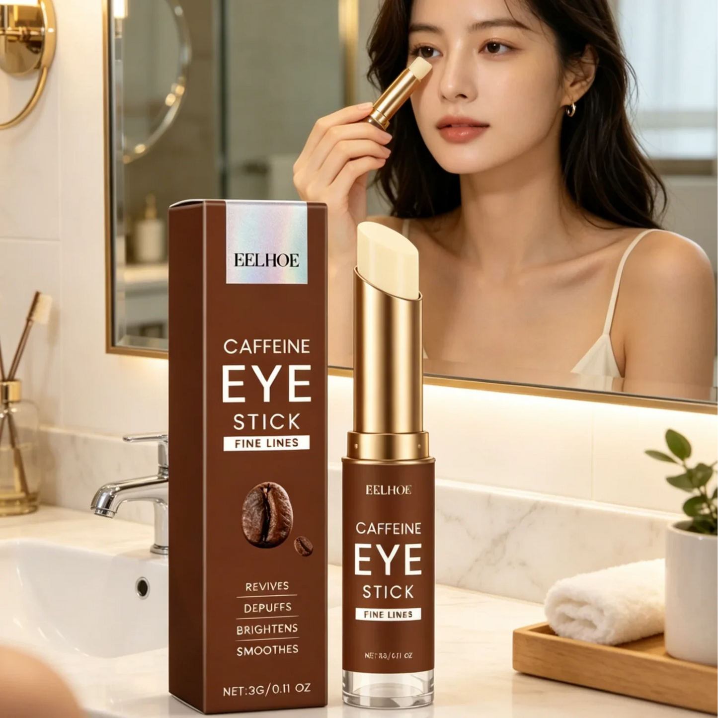 EELHOE Caffeine Eye Stick – Depuff, Firm & Wrinkle Reduction