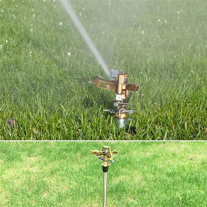 Brass Impact Sprinkler Heads 2-Pack | 1/2" 20–360° Adjustable