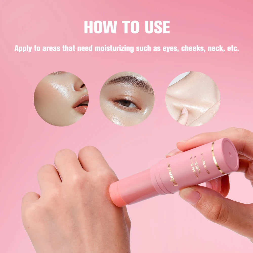 Korean Pink Hydrating Stick Extract Deep Hydrating Facial Skin Multi-functional Pink Balm Stick Skin Care Makeup Base Products Peaceful Pleasures Health and Wellness