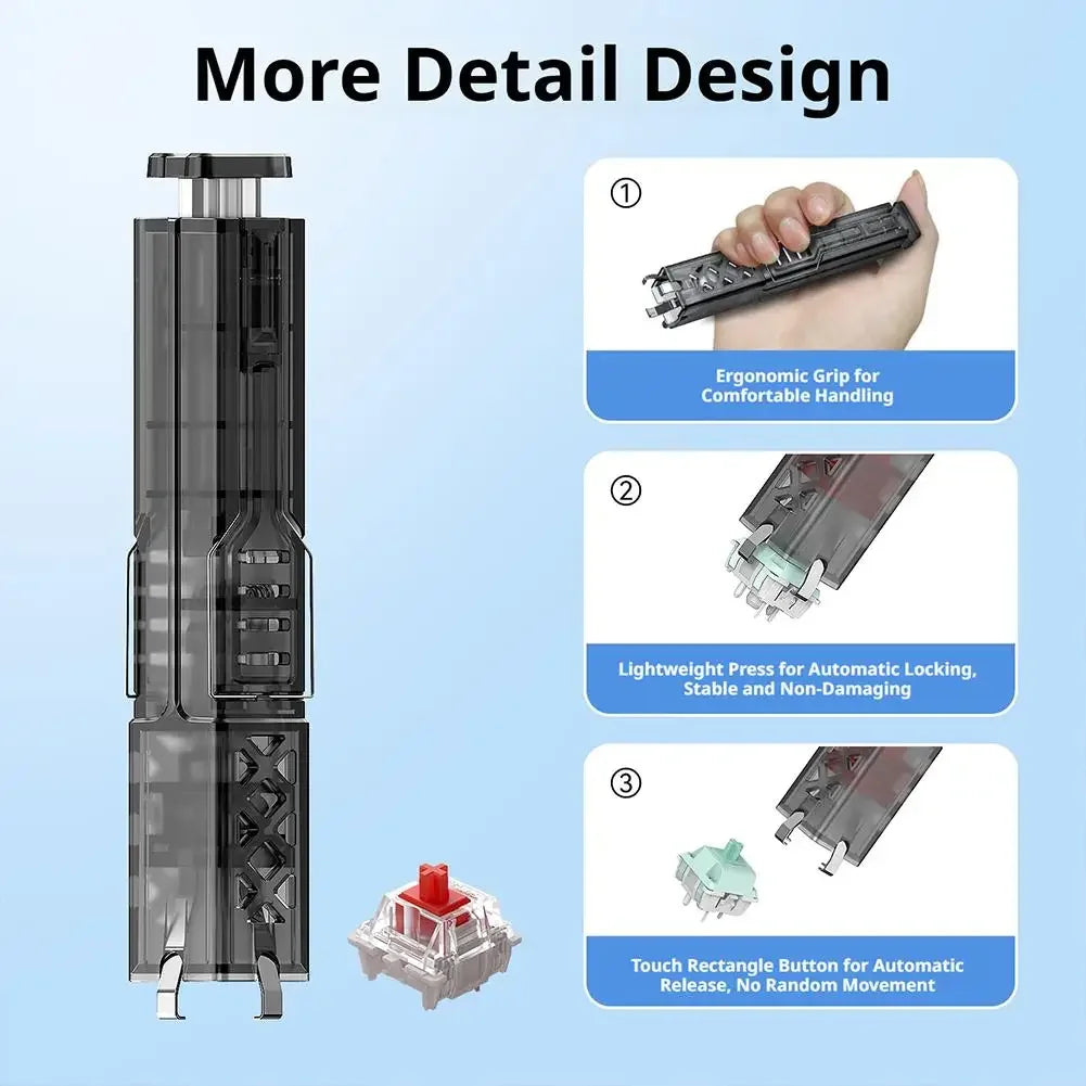2-in-1 Keyboard Keycap Puller Switch Extractor Tool Universal Key Cap Shaft Remover Kit For Gaming Keyboard Repair Peaceful Pleasures Health and Wellness