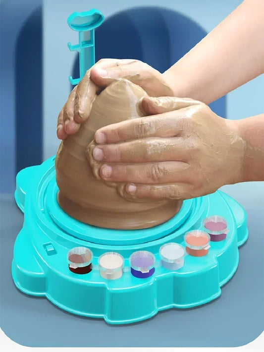 Electric Pottery Wheel with Manual Handle & Foot Pedal: For School Ceramic DIY and Art Craft Peaceful Pleasures Health and Wellness