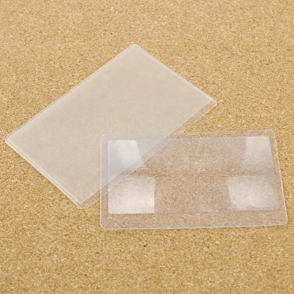 10-100PCS 3 X Magnifier Magnification Magnifying Lens Transparent Magnifier Handheld Magnifying Glass Reading Magnifier Peaceful Pleasures Health and Wellness as show