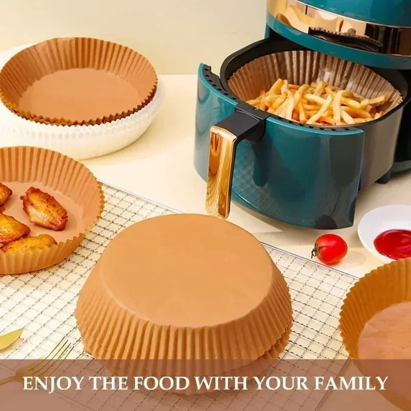 Air Fryer Parchment Paper Liners | Non-Stick, Oil-Proof 50/100 Pcs