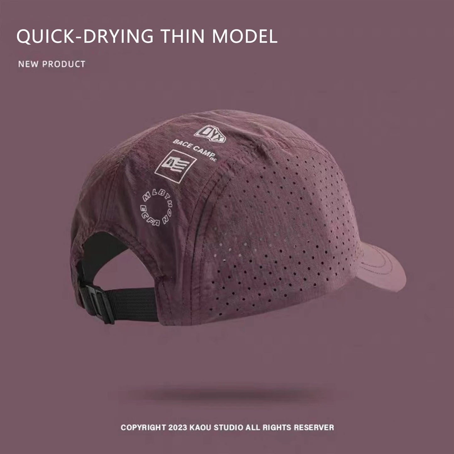 Summer Basic Baseball Cap Quick-drying & Breathable Casual Baseball Hats Birthday Gift for Friends Peaceful Pleasures Health and Wellness Purple WHITE