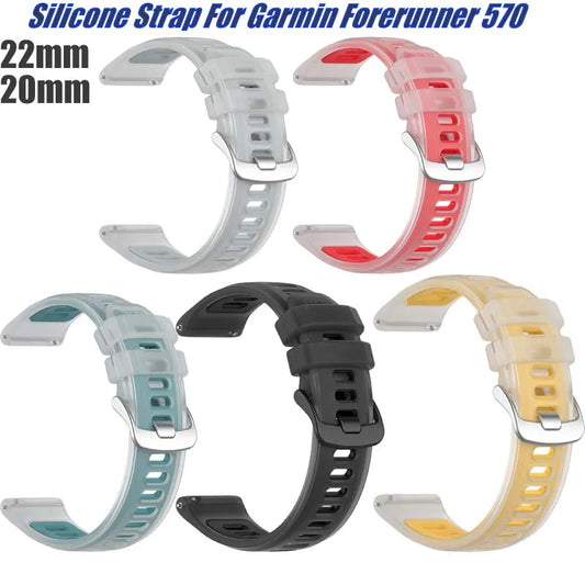Two-Tone Silicone Strap for Garmin – 20mm & 22mm Quick Release Peaceful Pleasures Health and Wellness