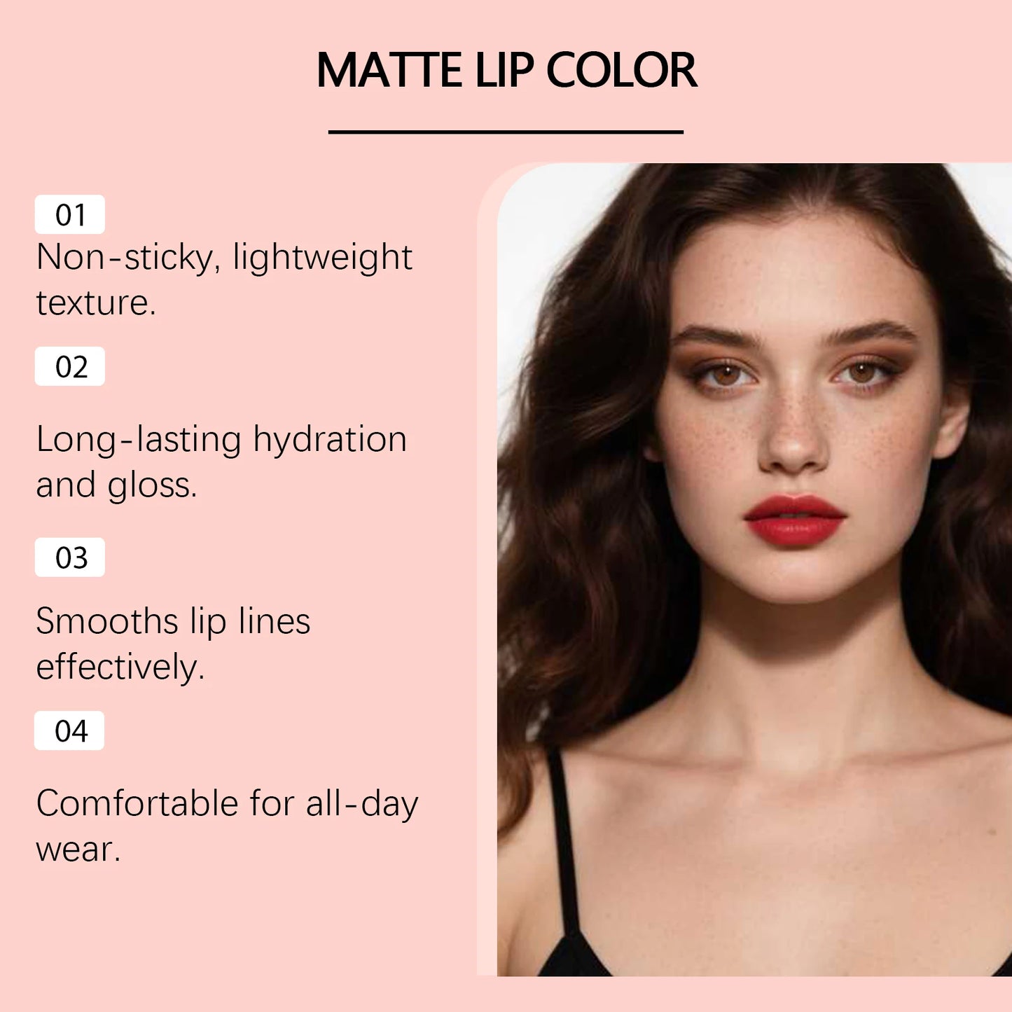 Zephoco Brick Red Moisturizing Lipstick | Non-Transfer, Hydrating