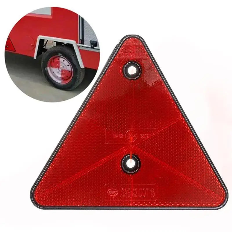 4/2/1pcs Red Triangle Reflectors Rear Reflectors Safety Warning For Trailer Bike Motorcycle Truck Boat Car Accessory Peaceful Pleasures Health and Wellness