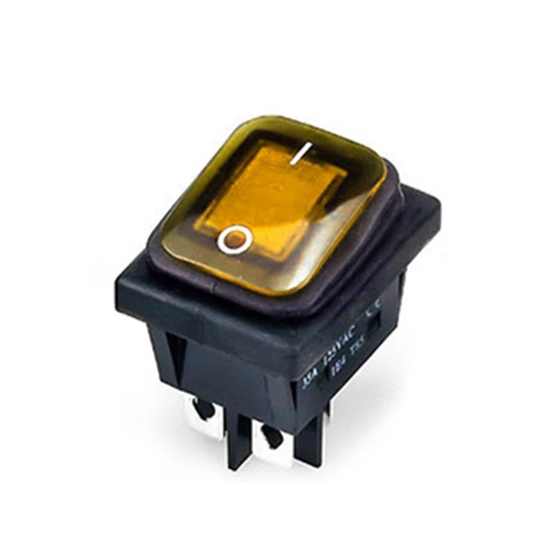 6-pin Electrical Equipment With 250V125VAC Power Switch KCD4 Waterproof Rocker Switch Peaceful Pleasures Health and Wellness Black-2 250v