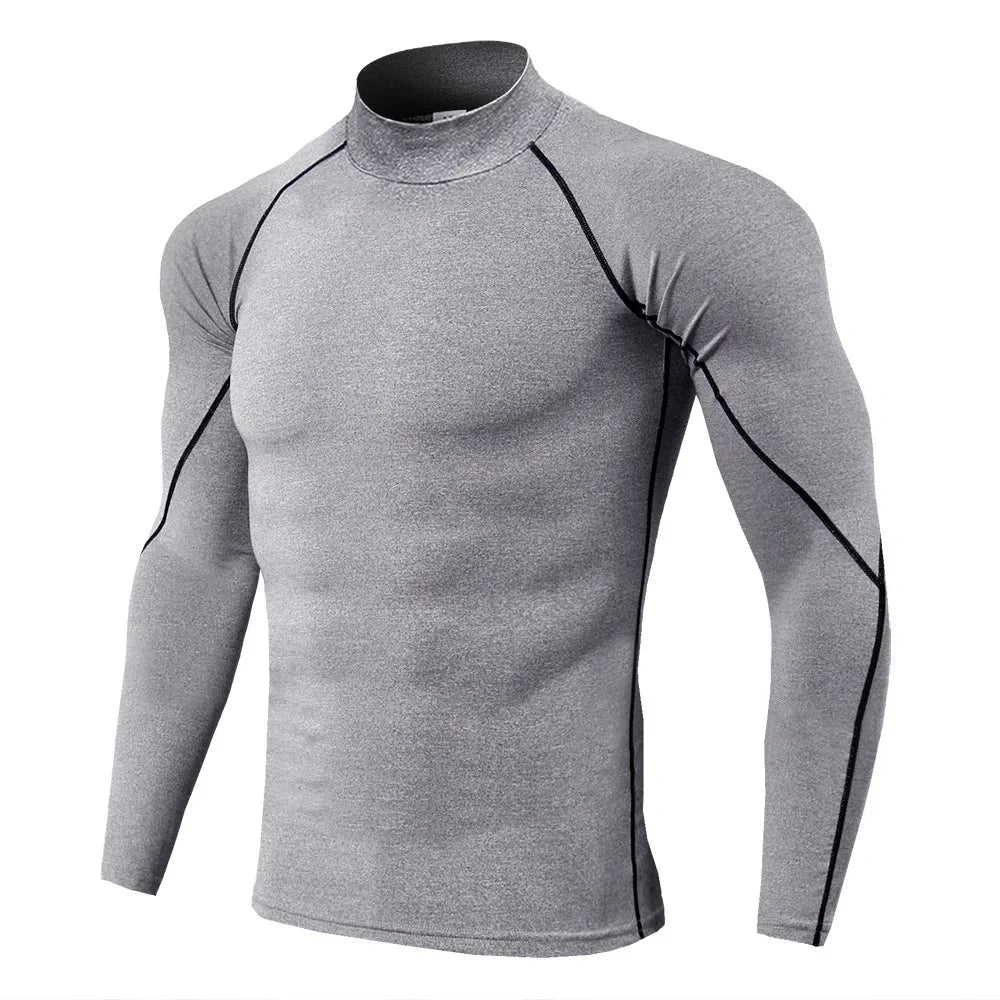 Men's Long Sleeve Compression Gym Shirt | Quick-Dry Sport Top