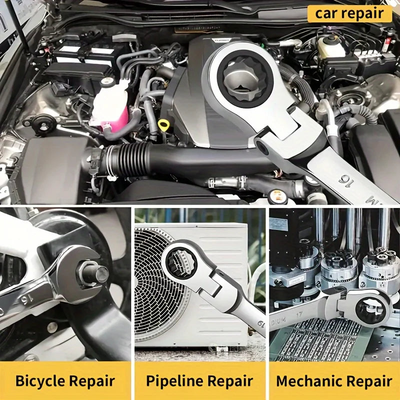 Multifunctional Ratchet Wrench Adjustable Torque Movable Head Ultra