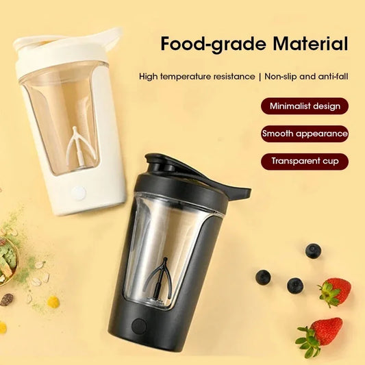 Electric Portable Protein Shaker Cup Automatic Blender Mixer for Milk Powder Home Gym Outdoor Travel Sports Peaceful Pleasures Health and Wellness