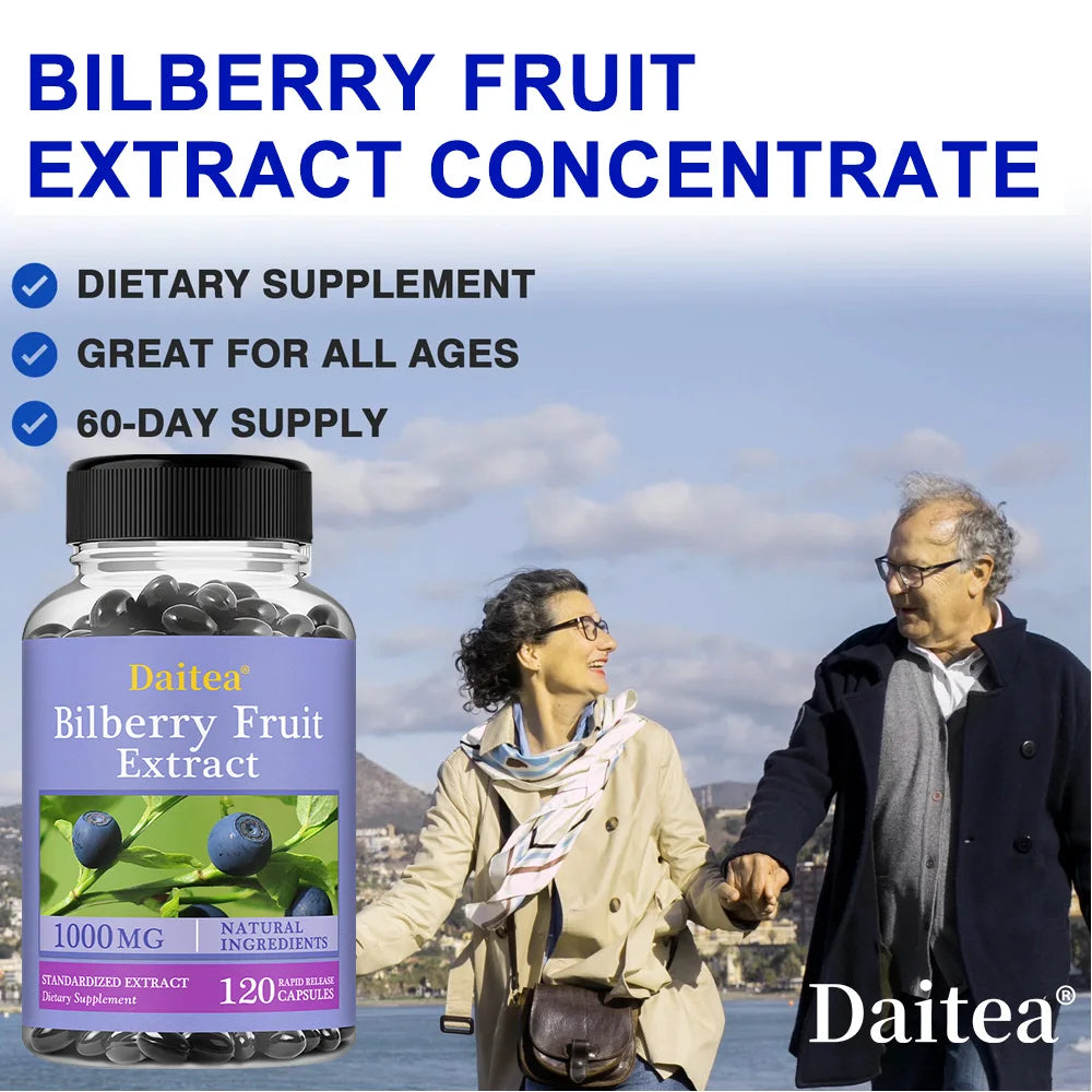Bilberry Extract-Eye Health Supplement,Supports Vision,Brightens Eyes,Nourishes Eyes,Enhances Vision Health Dietary Supplement Peaceful Pleasures Health and Wellness